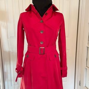 💫Rare Red Classic Burberry Belted Trench Coat 💫